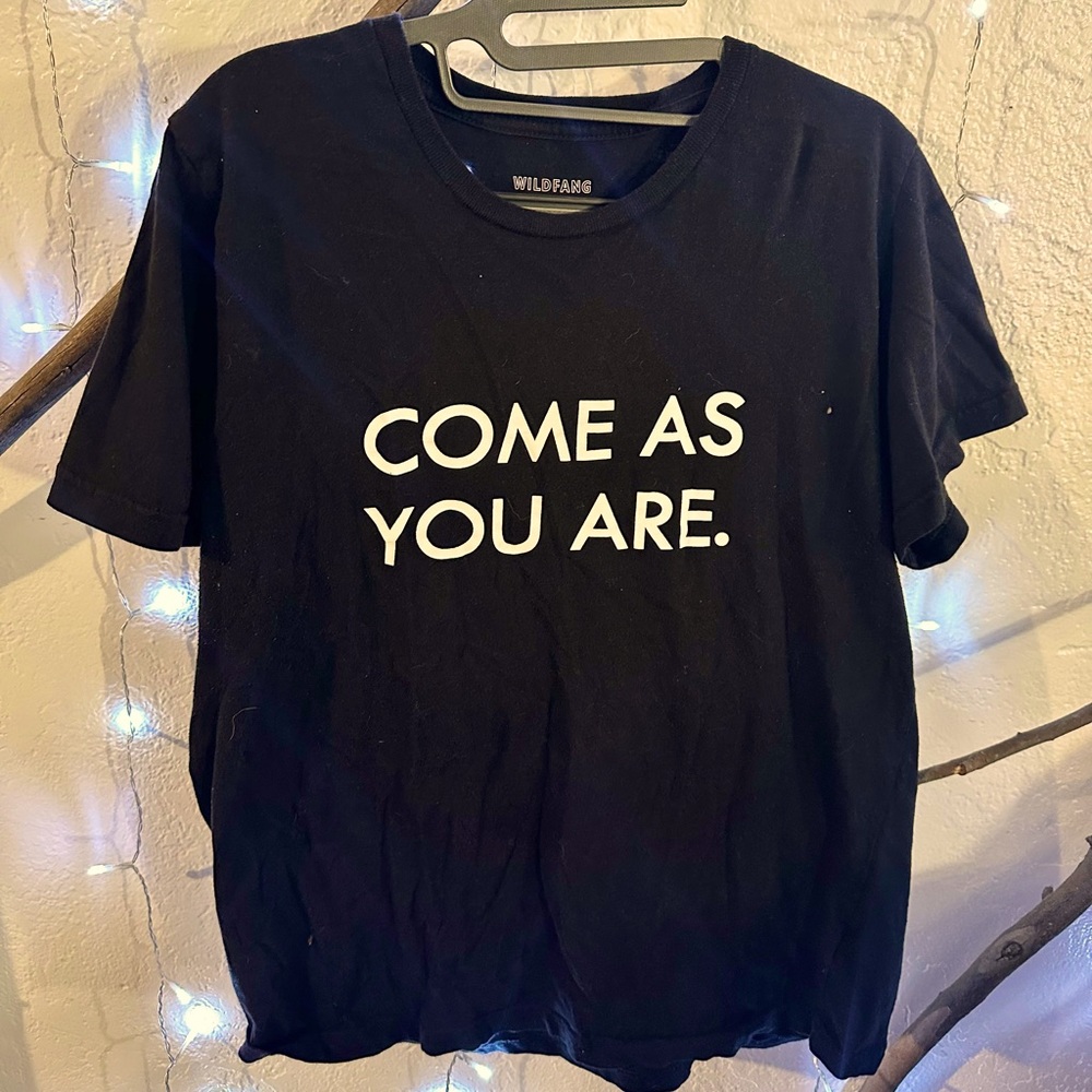Wildfang Black Tee Come As You Are